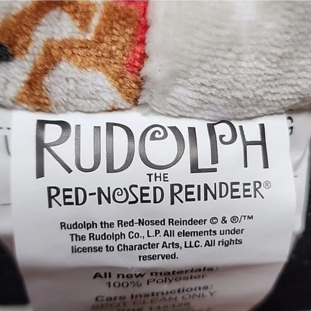 Offical Rudolph The Red Nosed Reindeer Pet Cat Dog Bed NWT Grey White Brown Red